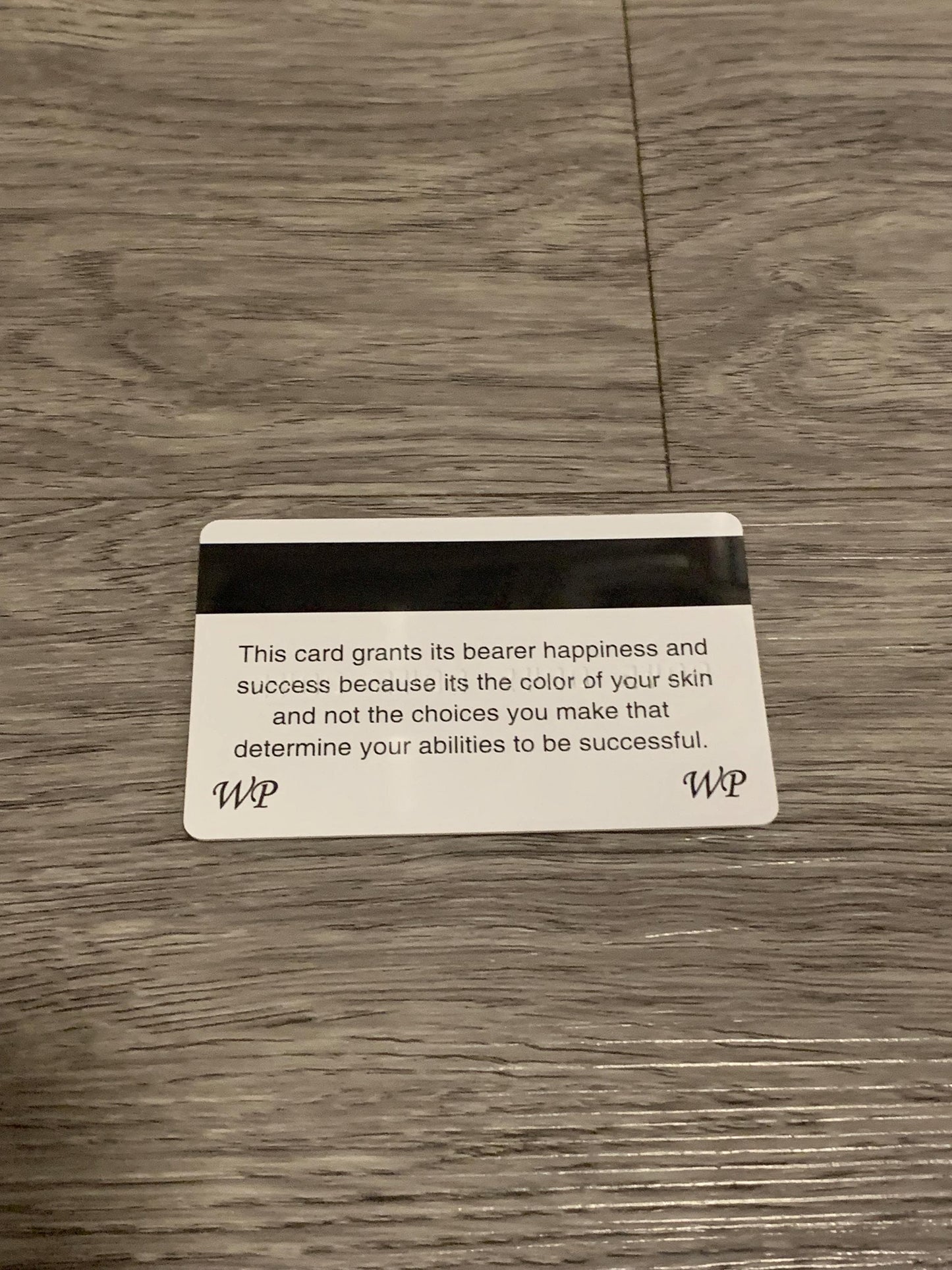 White Privilege Card